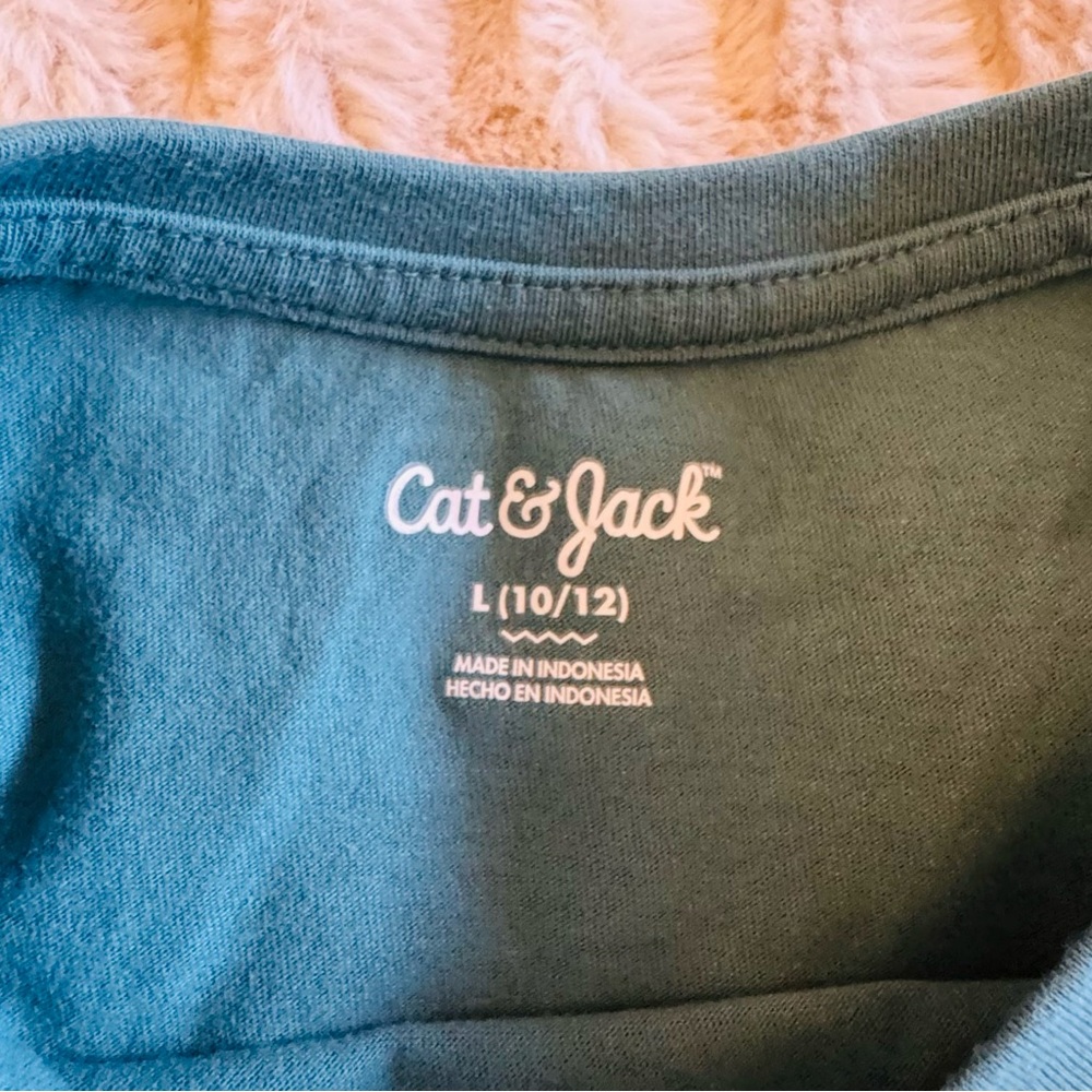 Cat & Jack Teal Sunflower Sequin Tee - Picture 3 of 3